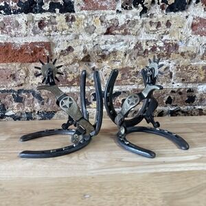 SPUR and HORSESHOE BOOKENDS St. Croix Forge Western Vintage